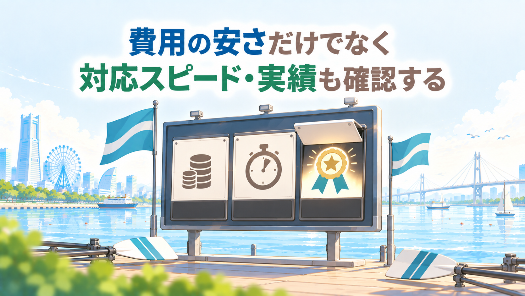 費用の安さだけでなく対応スピード・実績も確認する
