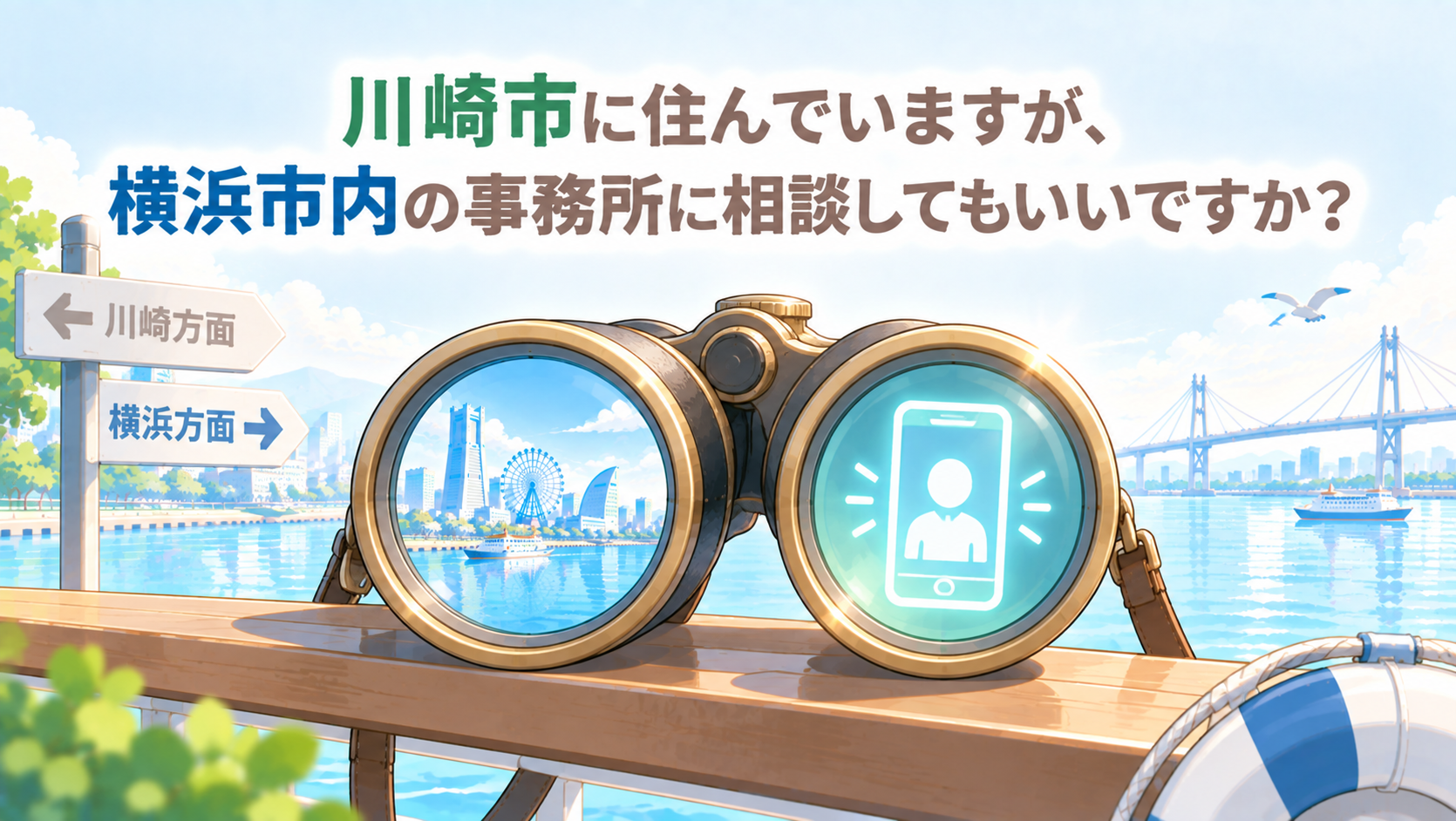 川崎市に住んでいますが、横浜市内の事務所に相談してもいいですか？