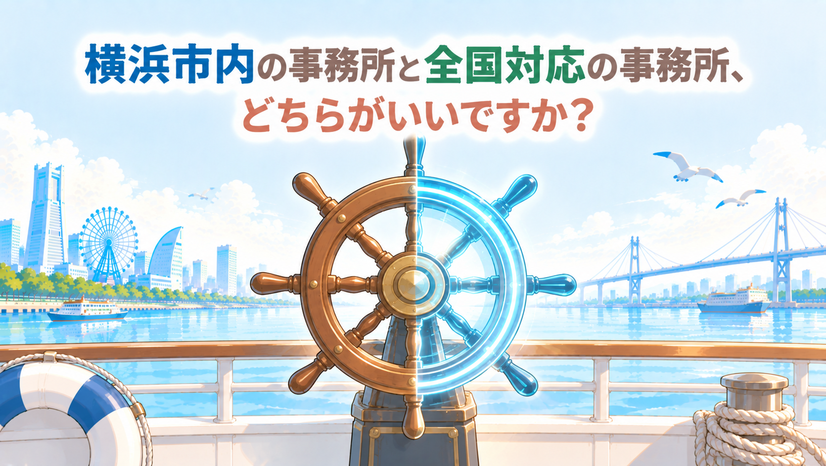 横浜市内の事務所と全国対応の事務所、どちらがいいですか？