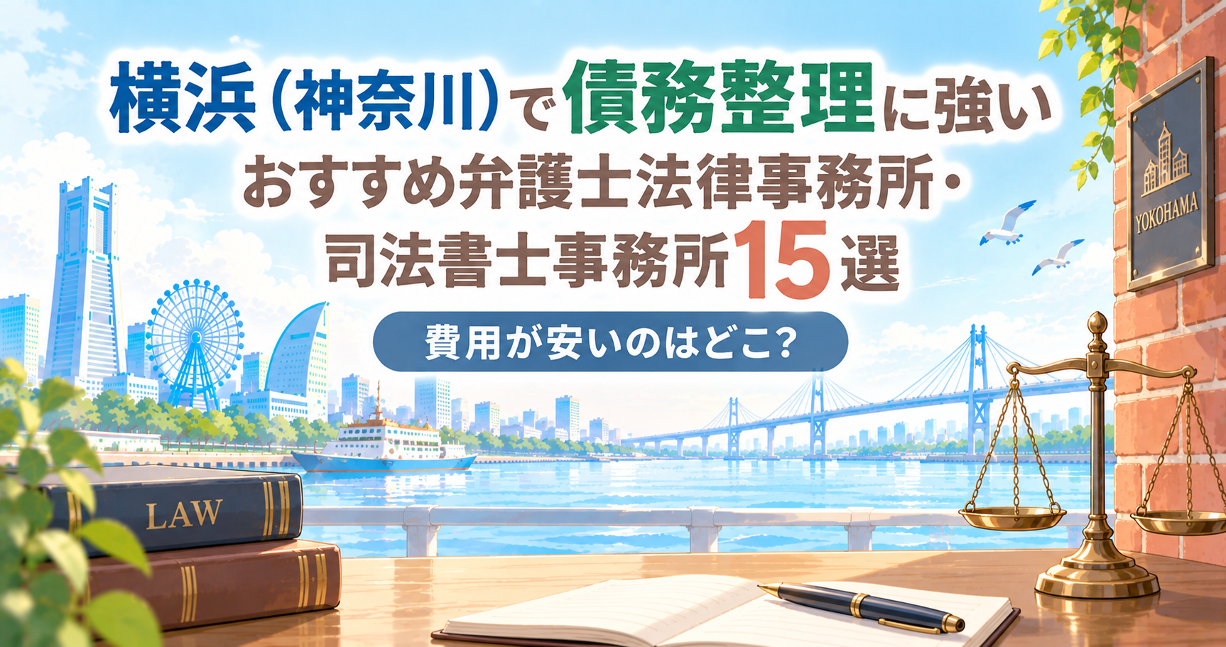 横浜（神奈川）で債務整理に強いおすすめ弁護士法律事務所・司法書士事務所15選｜費用が安いのはどこ？