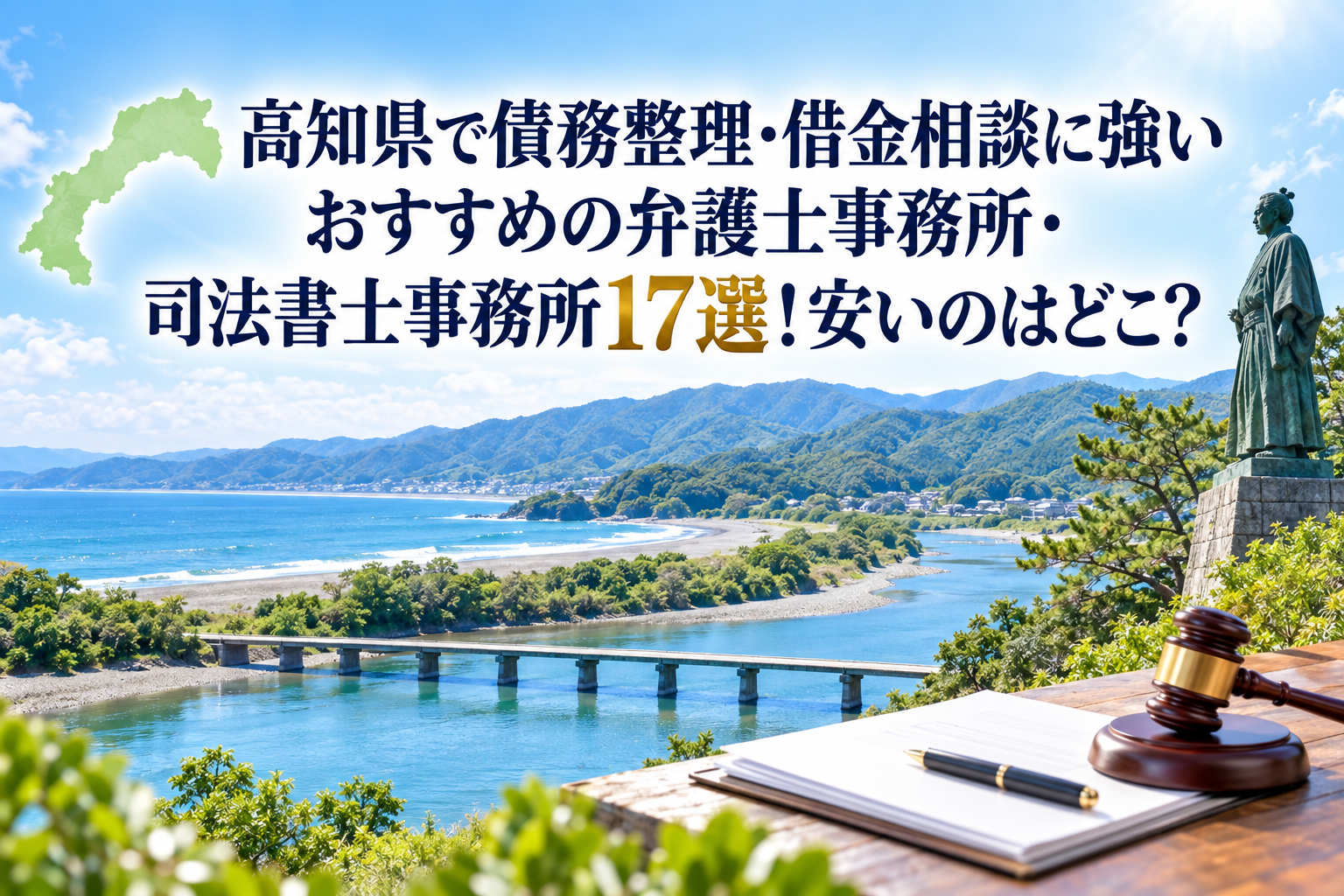 高知県で債務整理・借金相談に強いおすすめの弁護士事務所・司法書士事務所17選！安いのはどこ？