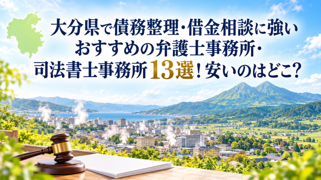 大分県で債務整理・借金相談に強いおすすめの弁護士事務所・司法書士事務所13選！安いのはどこ？