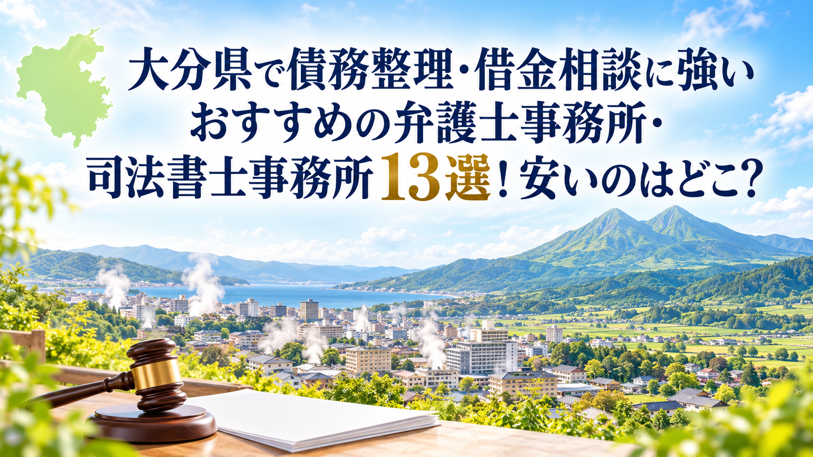 大分県で債務整理・借金相談に強いおすすめの弁護士事務所・司法書士事務所13選！安いのはどこ？