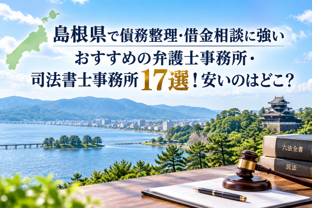 島根県で債務整理・借金相談に強いおすすめの弁護士事務所・司法書士事務所17選！安いのはどこ？