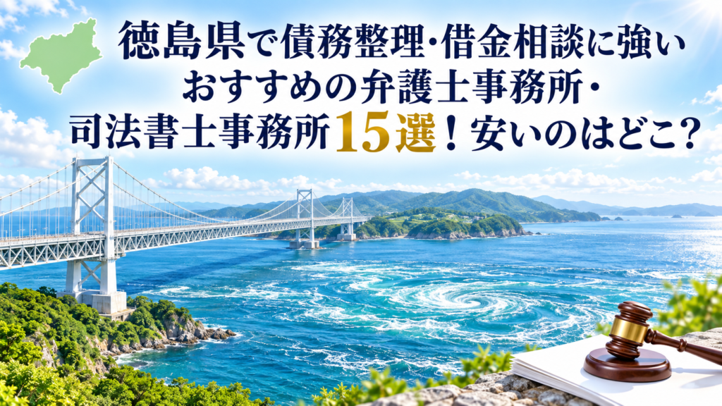 徳島県で債務整理・借金相談に強いおすすめの弁護士事務所・司法書士事務所15選！安いのはどこ？