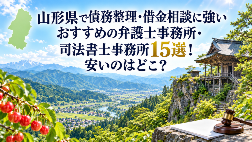 山形県で債務整理・借金相談に強いおすすめの弁護士事務所・司法書士事務所15選！安いのはどこ？