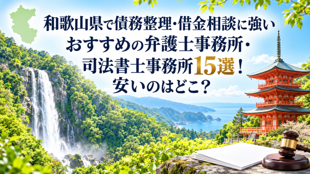 和歌山県で債務整理・借金相談に強いおすすめの弁護士事務所・司法書士事務所15選！安いのはどこ？