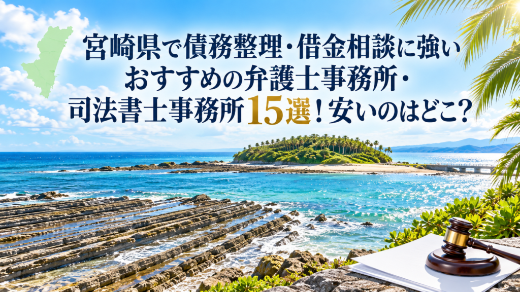 宮崎県で債務整理・借金相談に強いおすすめの弁護士事務所・司法書士事務所15選！安いのはどこ？