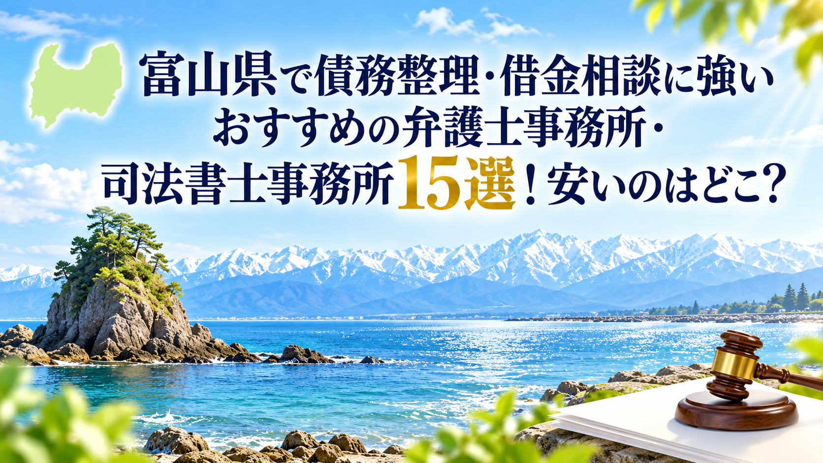 富山県で債務整理・借金相談に強いおすすめの弁護士事務所・司法書士事務所15選！安いのはどこ？